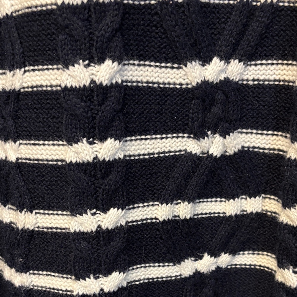 Talbots Multicolor Patterned Cable Knit Cardigan - image 5